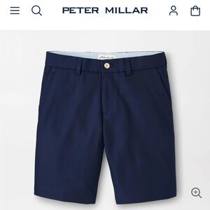 NEW Peter Millar Salem Youth Performance Golf Shorts Navy Blue Size 7-8